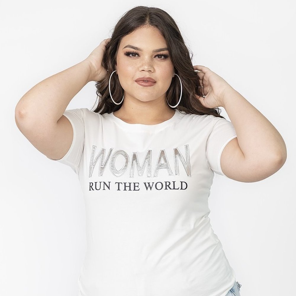 NEW - Run The World - White T-Shirt